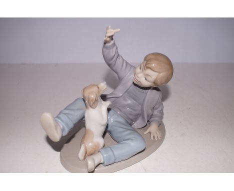 Nao figure of boy &amp; dog 