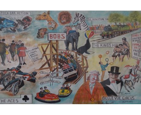 Bernard McMullen Limited edition print 8/1000 signed with double blind stamp, framed &amp; mounted, belle vue memories 