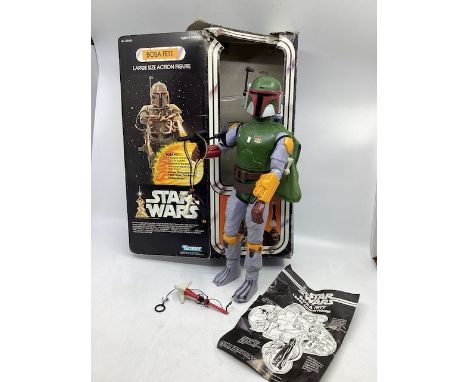 Vintage Kenner 13&rdquo; Star Wars Boba Fett action figure with accessories to include Wookie scalps and a Back Pack etc. The