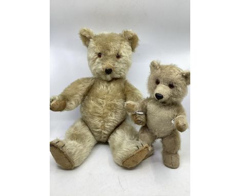 Chiltern English teddy bears to include a large 22&rdquo; Chiltern Hugmee bear &nbsp;with some pad age s shown and good coat 
