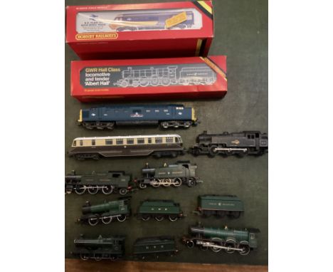 Model Railway interest; Lima Hornby Bachmann loco and tender and boxed items and some carriages as shown-very Good selection.