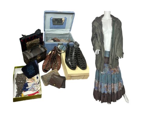 A collection of vintage items to include a German army parker (purchased at the vintage concession&nbsp; in TOP SHOP in the 1
