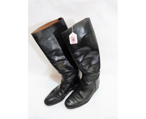 A pair of gentleman's English leather hunting boots. Size 10