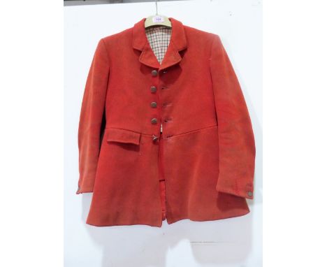 A scarlet huntsman's coat. Size 40'' chest