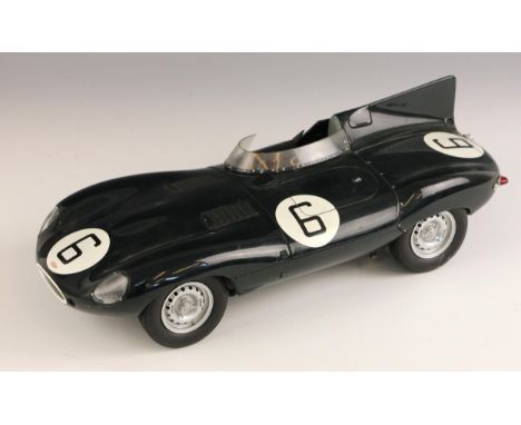 A Gateway Autoart die-cast 1:12 scale Jaguar D-Type 1955 Le Mans 24 Hours race winner as driven by Mike Hawthorn, serial numb