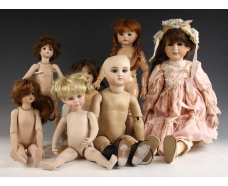 A Collection of assorted mid-late 20th century dolls, to include a Limoges bisque head doll, and examples by Byron Moulds, Sh