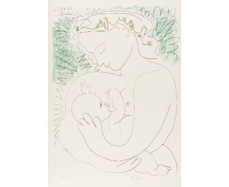 δ Pablo Picasso (1881-1973) (after)Grand MaternitéLithograph printed in colours, 1963, signed and numbered from the edition o