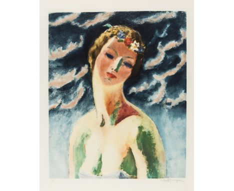 δ Kees Van Dongen (1877-1968)Céres Buste de Femme (JM 8)Lithograph printed in colours, 1948, signed and numbered from the edi
