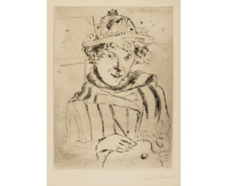 δ Marc Chagall (1887-1985)Self Portrait with Decorated Hat (Cramer 10)Drypoint, 1928, signed in pencil, from the edition of 6