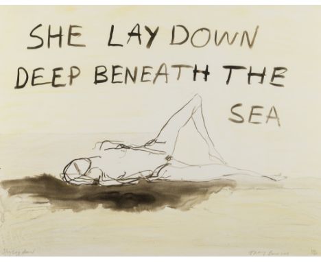 δ Tracey Emin (b.1963)She lay deep down beneath the seaLithograph printed in colours, 2011, signed, titled, dated and numbere