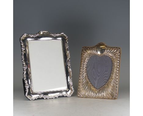 A quantity Silver and Silver Plate, including three damaged silver easel frames, a plated Elkington &amp; Co., navette shaped