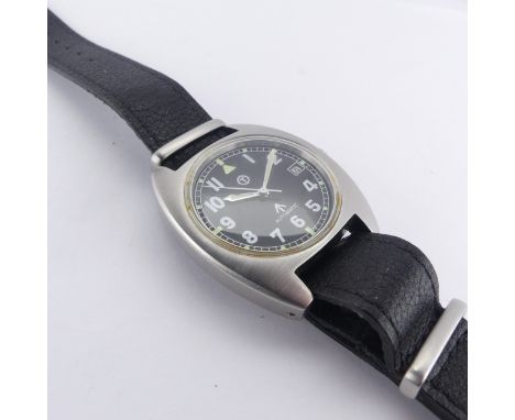 A British military Issue 'W10' automatic Wristwatch, unsigned dial with date aperture at 3o'clock, with a Miyota 21-jewels au