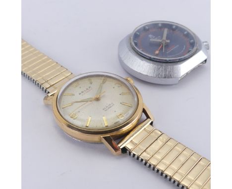 A vintage Sorna Alarm Wristwatch,&nbsp;ref. 2590, with 17-jewels manual wind movement, 39mm wide, running, no strap,&nbsp;tog
