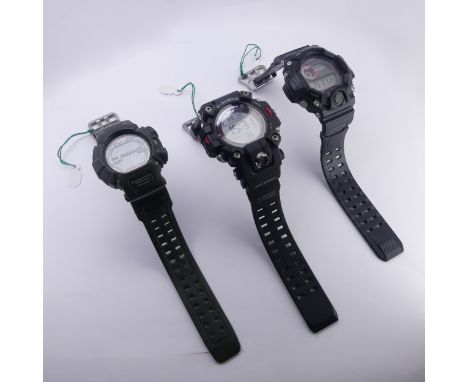 A Casio G-Shock 'Mudman' Wristwatch, ref. GW-9500, together with another mudman ref. G-9000 and a G-Shock Rangeman ref. GW-94