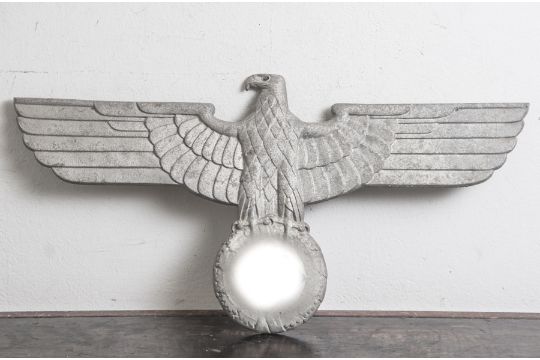 Grosser Reichsadler Alu Mit Ausgearbeiteten Schwingen U Hakenkreuz Rs Bez H Gaz Mg 5 H Ca