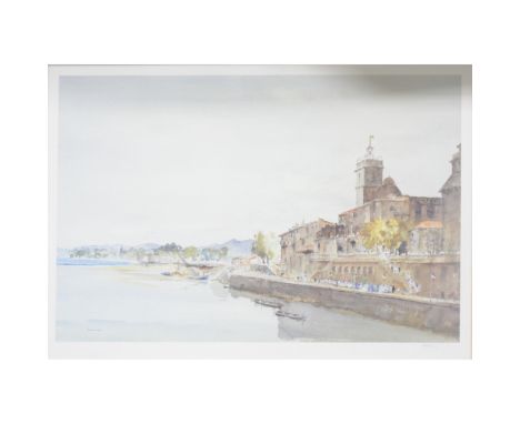 After Francis Russell Flint, Quayside, colour print, limited edition No.481/500, 39cm x 53cm.