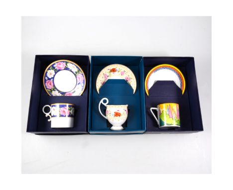 Collection of Royal Worcester boxed cup and saucer sets, various patterns including, Lazy Day; Blue Lagoon.