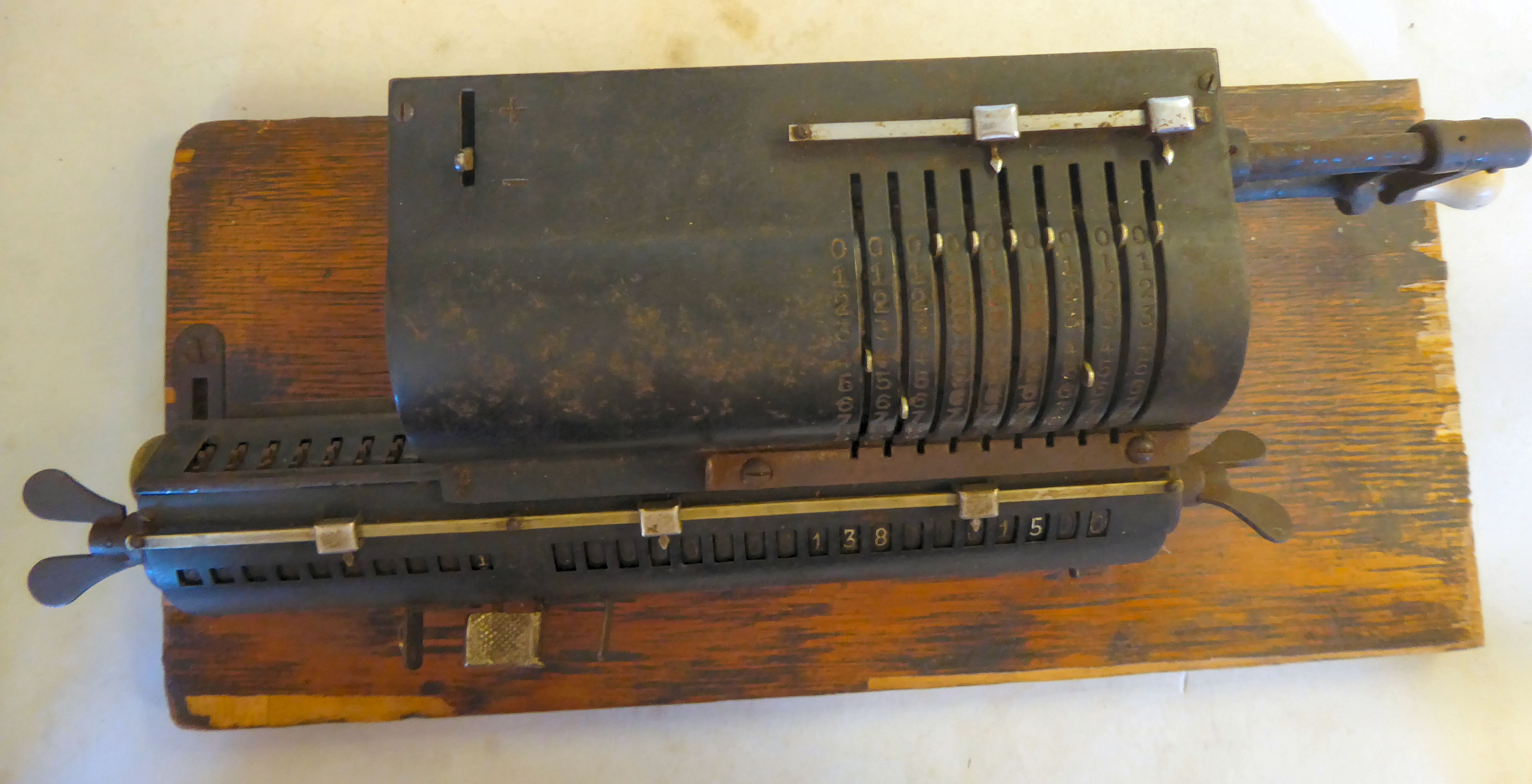 An early 20thC German made mechanical calculator