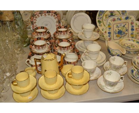 Ceramics - teaware - three Royal Albert Haworth teacups and saucers;  a Royal Tudor Ware Primrosa coffee service, for six;  a