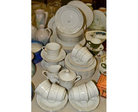 A Fine China Platinum Rose tea and dinner service