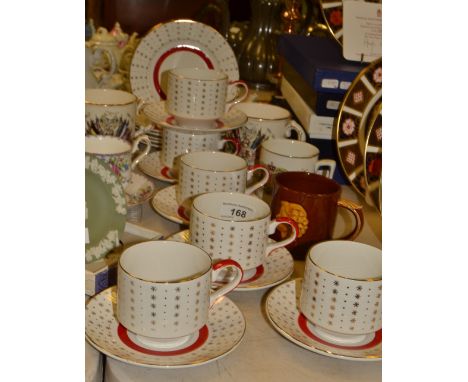 Ceramics - a Royal Albert Petit Point China pattern teacup and saucer;  World War 1916 Peace mug;  another;  other commemorat