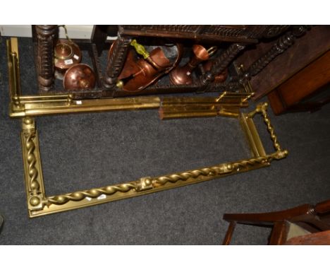A brass fire surround, 