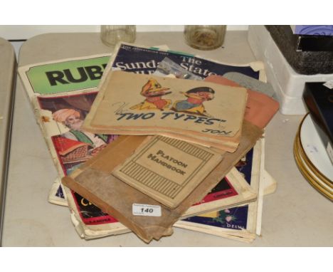 Commemorative Booklets - The Two Types by Jon, produced by the British Army Newspaper Unit Platoon Handbook;  The Sunday Stat
