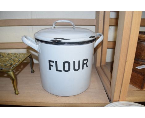 ENAMEL FLOUR BIN