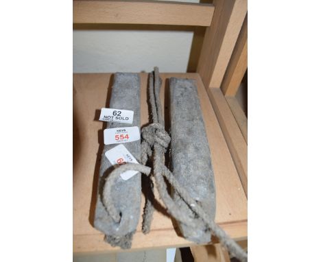 PAIR OF LEAD SASH WINDOW WEIGHTS