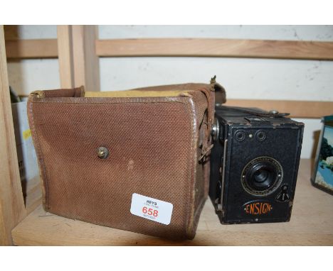 ENSIGN 'ALL DISTANCE' VINTAGE CAMERA WITH CASE