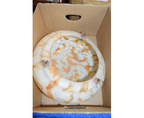 MARBLED GLASS CEILING LIGHT SHADE