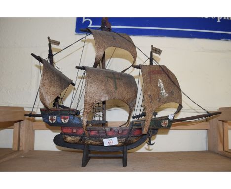 MODEL THREE-MASTED SHIP