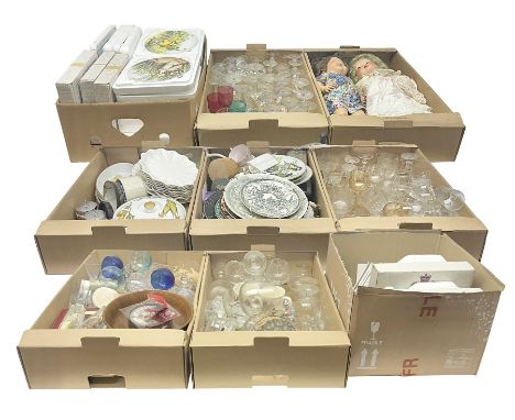 Royal Worcester Evesham pattern tureen etc, Wedgwood trinket boxes, Wade tortoise trinket boxes, collector's plates and a col