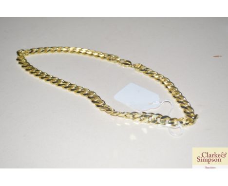 A silver and gold plated chain, approx. 98.7gms