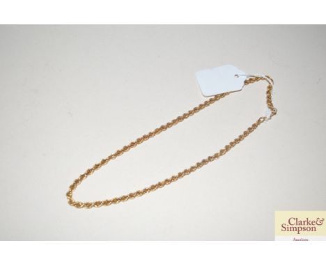 A 9ct gold chain, approx. 8.3gms