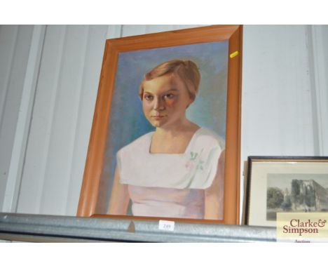An oil on board portrait study 