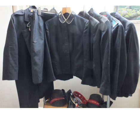 A COLLECTION OF LADIES SALVATION ARMY UNIFORMS, comprising two bonnets, five jackets, four skirts, a blouse, a jumper and a c