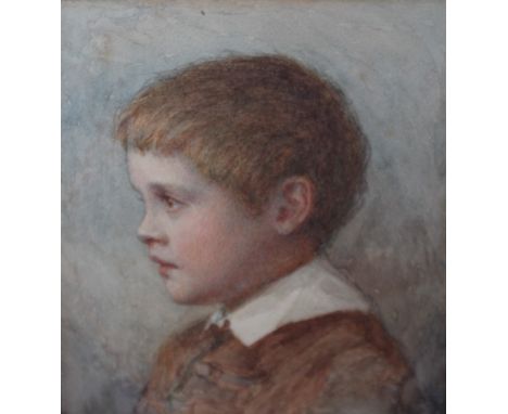 LATE 19TH / EARLY 20TH CENTURY BRITISH SCHOOL, portrait study of a young boy, unsigned, watercolour, framed and glazed, 15 x 