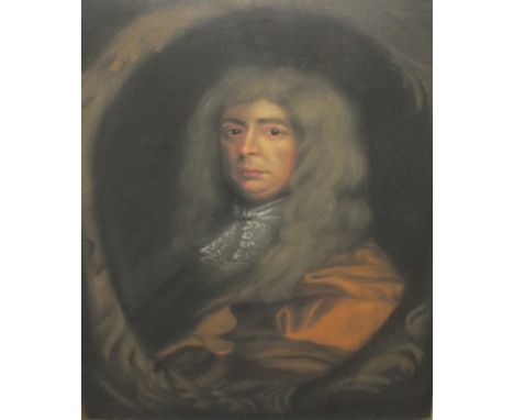 A LATE 18TH / EARLY 19TH CENTURY ENGLISH SCHOOL PORTRAIT STUDY OF A GENTLEMAN, unsigned, pastels on paper, framed and glazed,