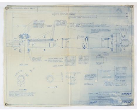 Large collection of Original Vintage Mechanical Blueprints - To include 1924 J.A.Prestwich Drawing plan of General Arrangemen