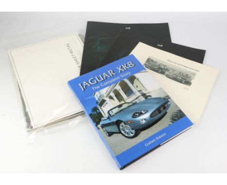 Collection of Jaguar XK8 and XJ220 brochures and books - To include two original Jaguar XK8 brochures and 1997 price list for