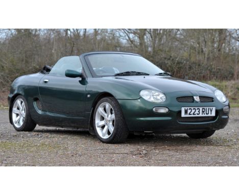 2000 MGF 1.8 Petrol VVC Manual. Registration number: W223 RUY.Mileage: 74,339.Well looked after example having been family ow