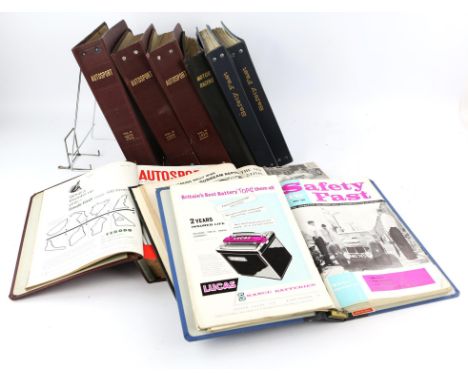 Collection of bound magazines - Autosport magazines in 4 red binders (years 1958 through to 1960), Motor Racing magazines and