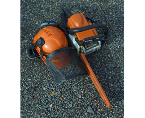Stihl MS 170 petrol chainsaw with Stihl protective helmet.  Please note this lot has the standard Ewbank's standard buyers pr