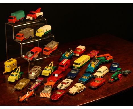 A collection of unboxed Matchbox '1-75' series diecast models including Superfast examples, comprising 3c Mercedes Ambulance,