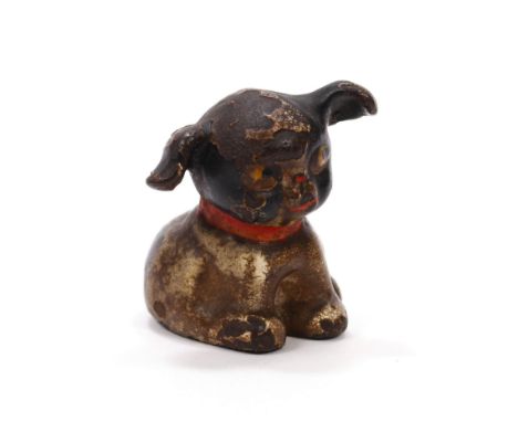 Juvenalia - a cold painted metal model of a Dog, in the Mabel Lucie Attwell style, 4.2cm high, unmarked 
