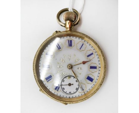 18K GOLD FOB WATCH IN WORKING CONDITIONweight: 35g