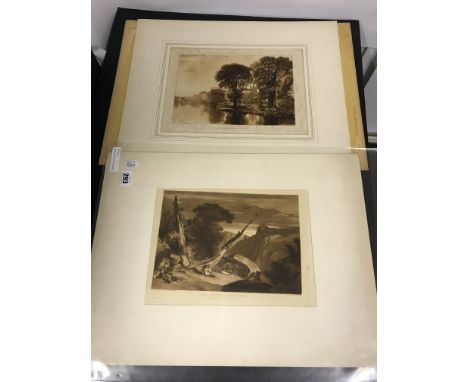J M W TURNER PAIR OF ENGRAVINGS - LOT 7