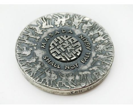 JEWISH ISRAELI COMMEMORATIVE SILVER COIN MEDALWeight: 29gdiameter: 3.5cm