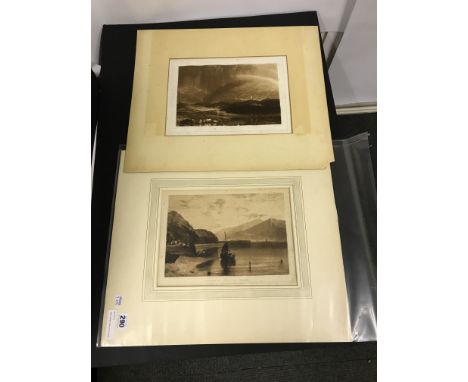 J M W TURNER PAIR OF ENGRAVINGS - LOT 4